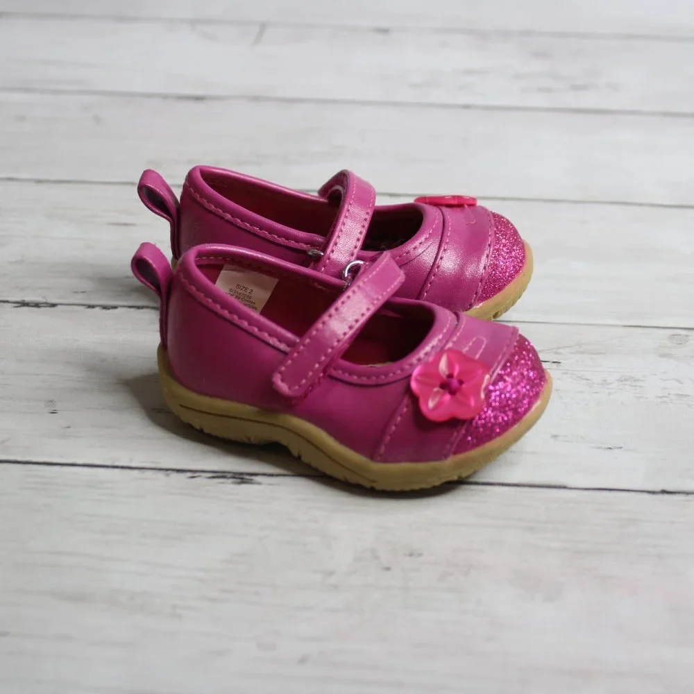 Koala Kids Baby Girl's Pink Mary Jane Casual Dress Shoes Infant Size 2